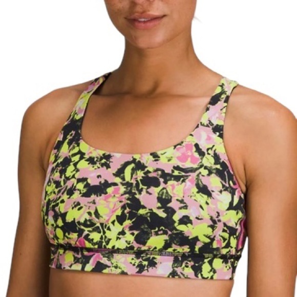 LULULEMON Energy Bra in Inflect Floral Highlight Yellow Multi - Picture 10 of 10